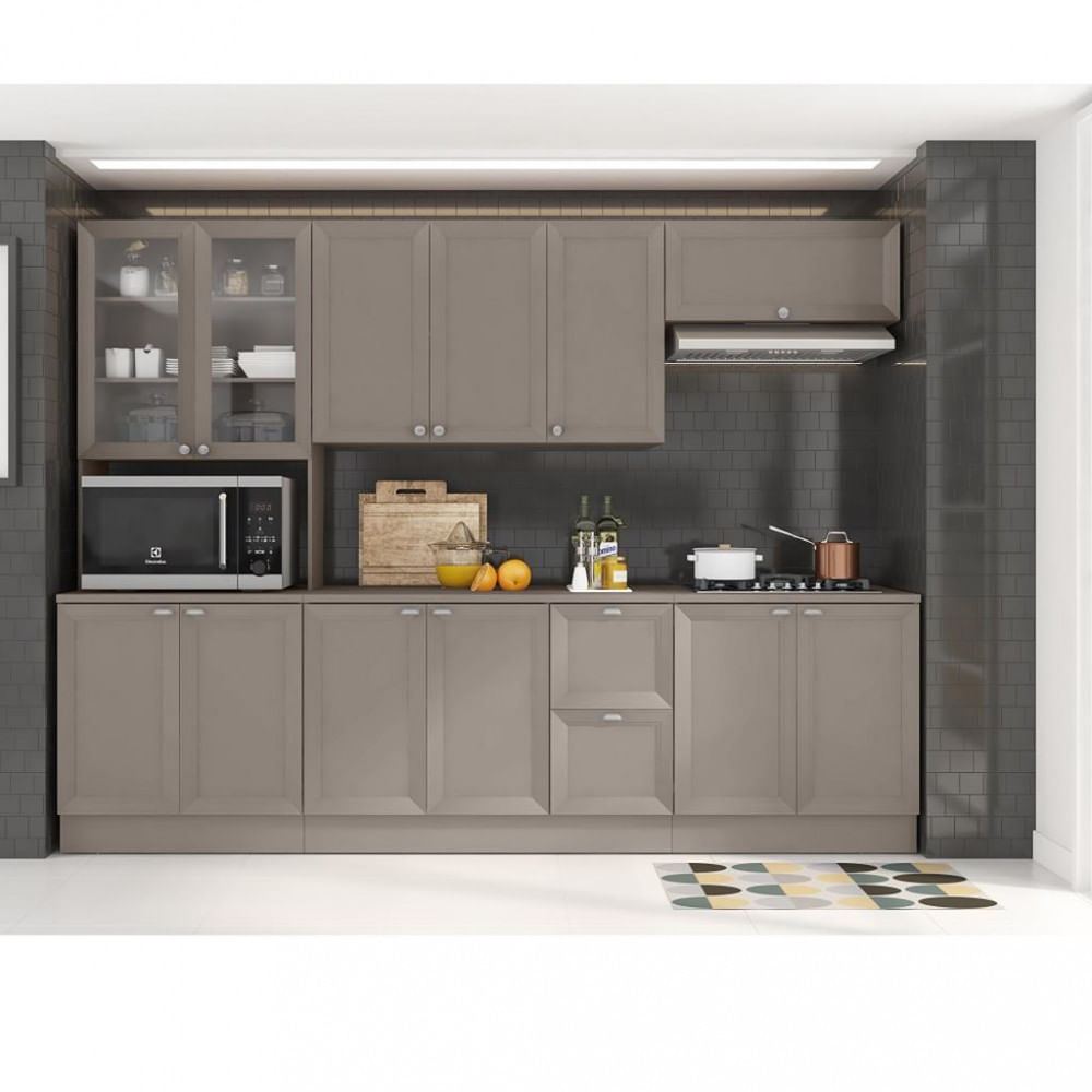 Cozinha Compacta 12 Portas 2 Gavetas Unna Poliman