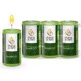 Kit Vela Chama Bamboo Chama de Ouro 3 Unidades