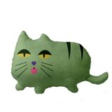 Almofada De Gato Para Sofá Sala Infantil Decorativa Verde