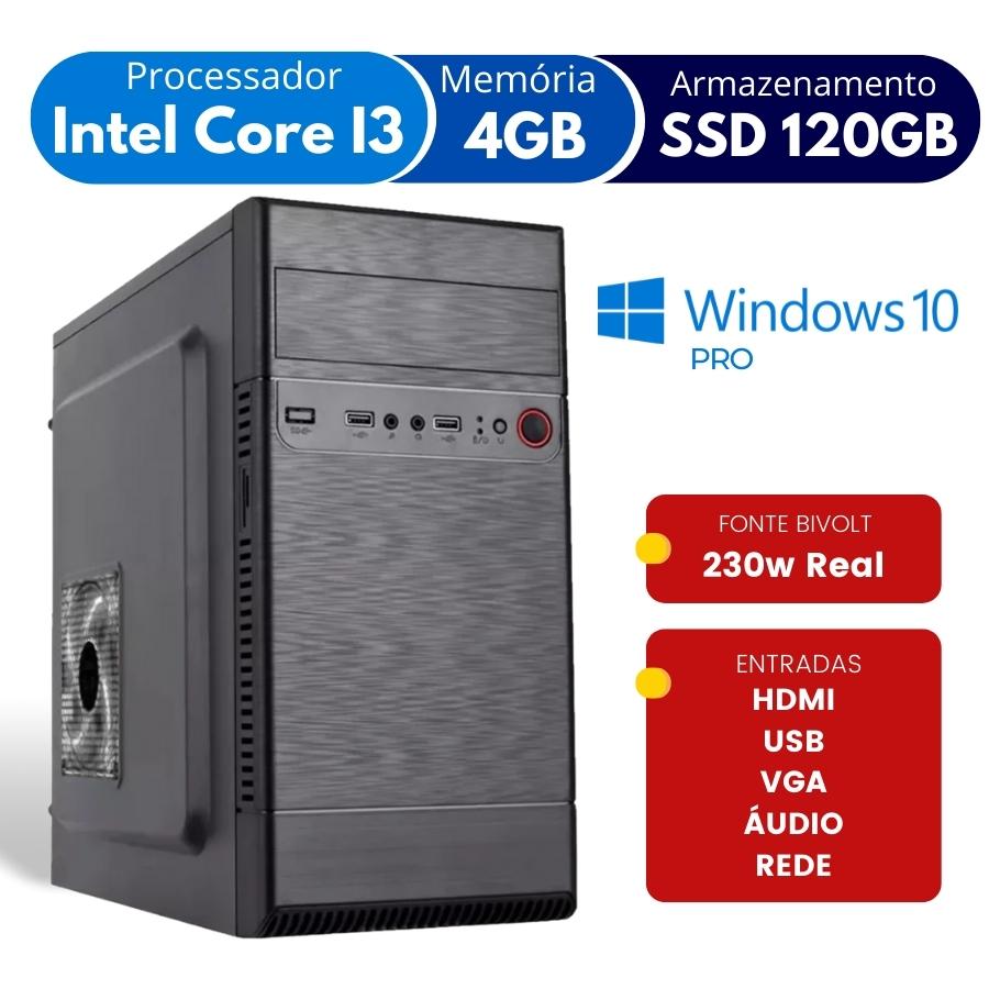 Computador Alphapc  Intel Core I3 4  Gb Ssd 120 Windows 10 Pro