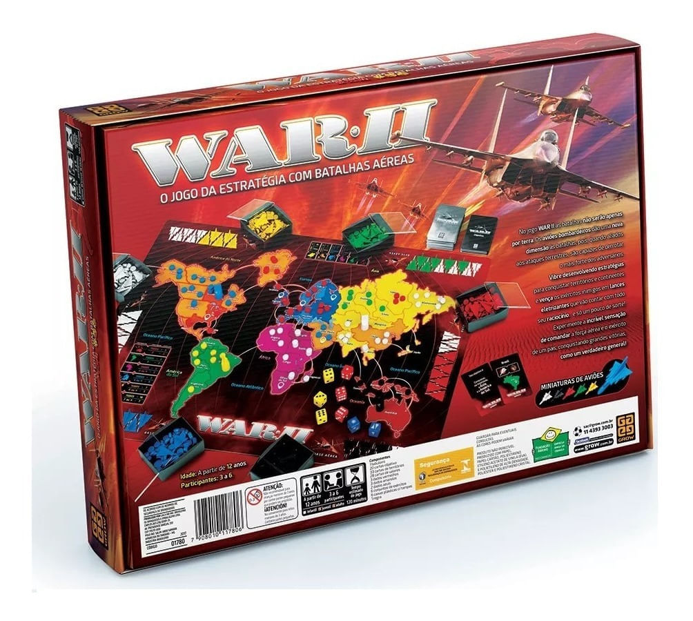 Jogo de Tabuleiro Grow War 2 Batalhas Aéreas Original