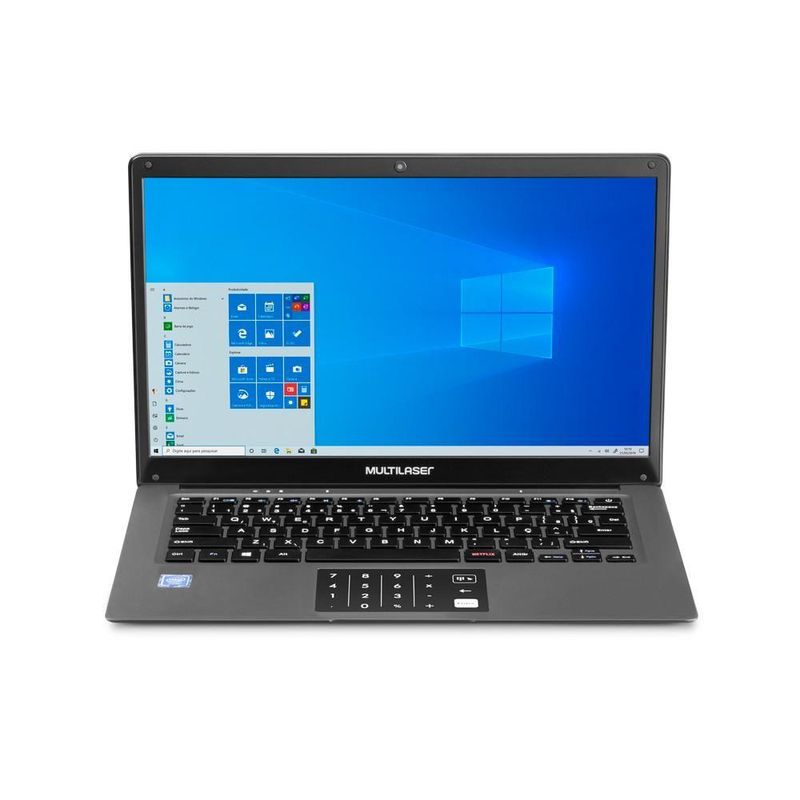 Notebook - Multilaser Pc134 Atom X5-z8350 1.90ghz 2gb 64gb Padrão Intel Hd Graphics Windows 10 Home Legacy 14" Polegadas