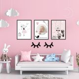 Quadro 60x120cm Infantil Lembrança Bebê Menina Moldura Branca sem Vidro Decorativo