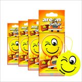 Aromatizante Areon Smile Vanilla - 4 Peças - Perfume Automotivo Odorizador Carro Baunilha