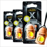 Aromatizante Areon Fresco X Version Black Crystal 4ml - 3 Peças - Perfume Automotivo Odorizador