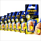 Aromatizante Areon Fresco Vanilla Mia 4ml - 7 Peças - Perfume Automotivo Odorizador Carro Baunilha