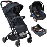 Carrinho de Bebe Burigotto Zap Black Preto com Bebe Conforto e Base