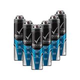 Kit 6 Desodorantes Rexona Men Aerossol Antitranspirante Active 150ml