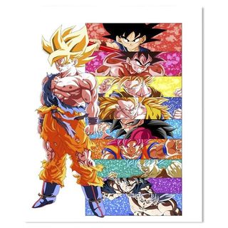 Placa Decorativa - Dragon Ball Z: Goku Instinto Superior - Grande