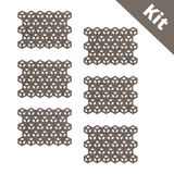 Kit 6 Jogo Americano de Feltro Polígonos – Cinza