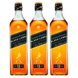 Whisky Johnnie Walker Black Label 1L 3 Unidades