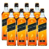 Whisky Johnnie Walker Black Label 1L 8 Unidades