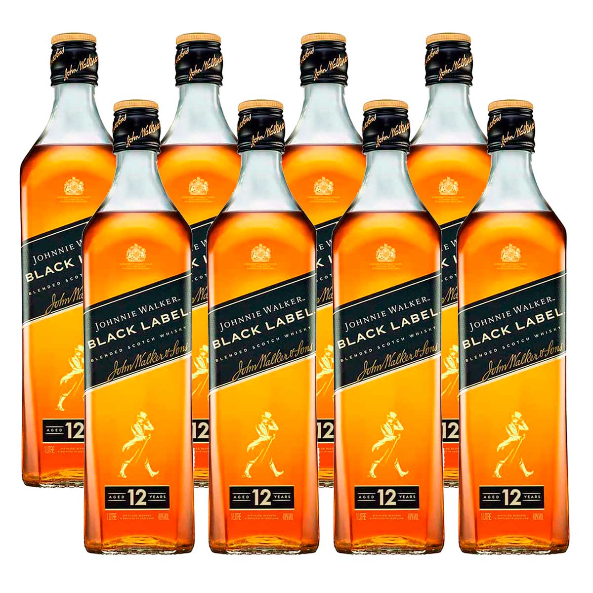 Whisky Johnnie Walker Black Label 1L 8 Unidades -Carrefour - Carrefour