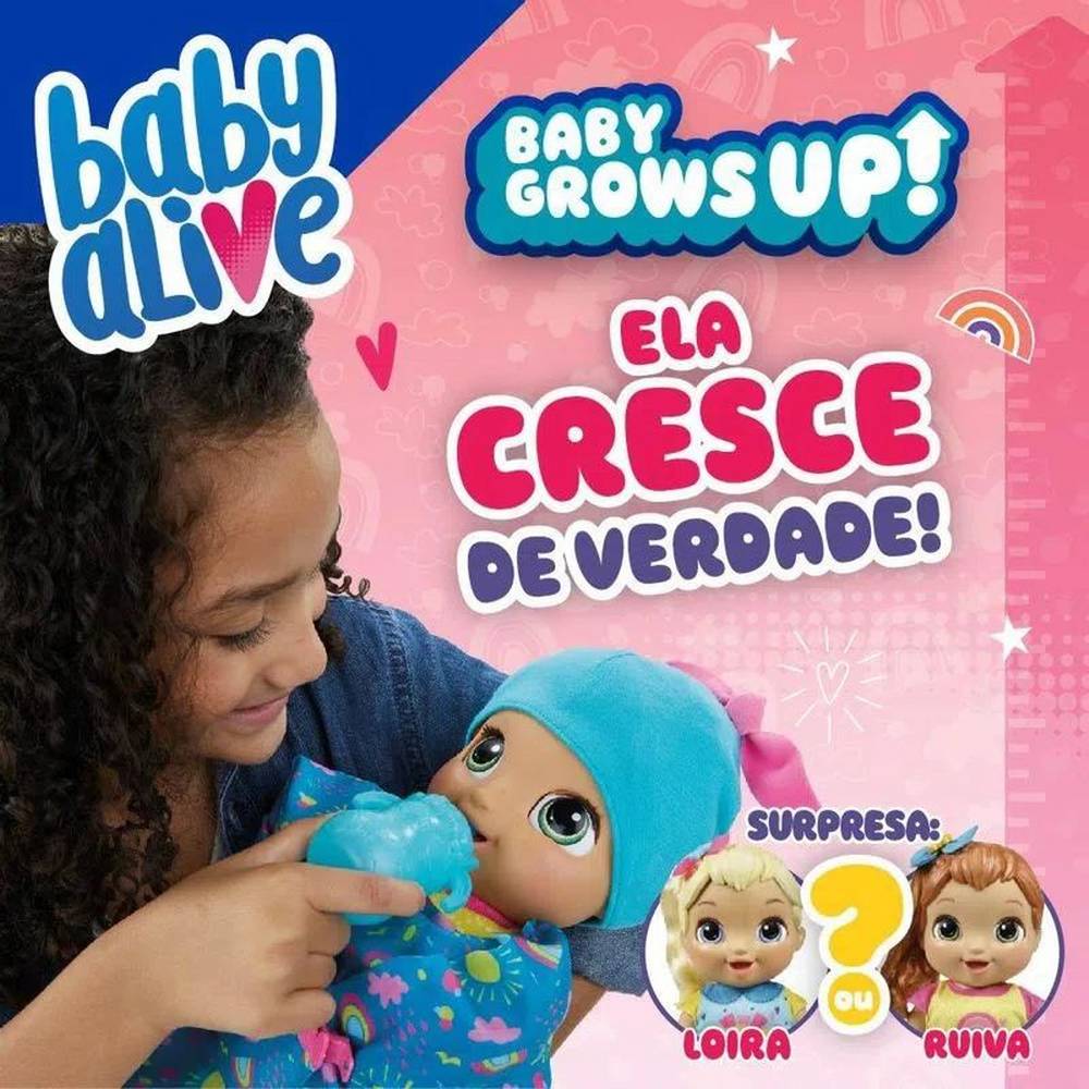 Boneca Baby Alive Grows Up Feliz Cresce Verdade E8199 Hasbro Carrefour