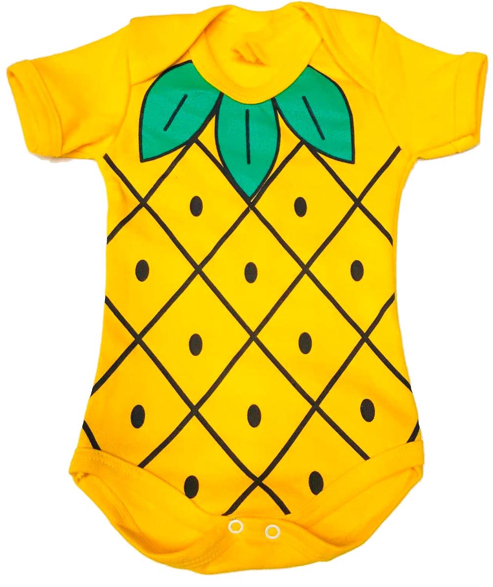 Body Bebe Frutas Body Infantil Abacaxi Menino Menina