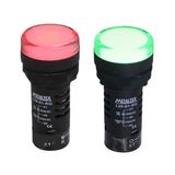 Sinaleiro Led Iluminado Bicolor 22mm 220v Vermelho/verde