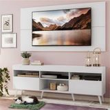 Rack c/ Painel TV 65' Pés Retrô com 2 Portas Londres Multimóveis