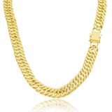 Corrente Cartie 13mm Banhada A Ouro 18k 60cm Masculina - Unico - Ouro