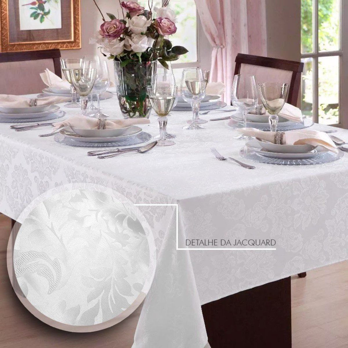 Toalha de Mesa Jacquard 100x100  Admirare