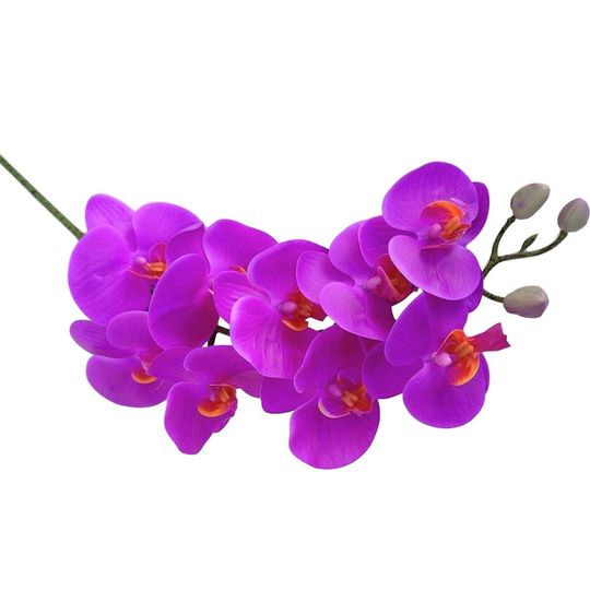 Kit 6 hastes de orquídeas Pink em silicone 3D..Essa linda orquídea  artificial utiliza da mais recente tecnologia 3D e tem alta simulação  artificial c - Carrefour