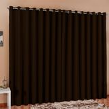 Cortina Blackout em Tecido para Quarto e Sala Tabaco 2m com Ilhos Cotex