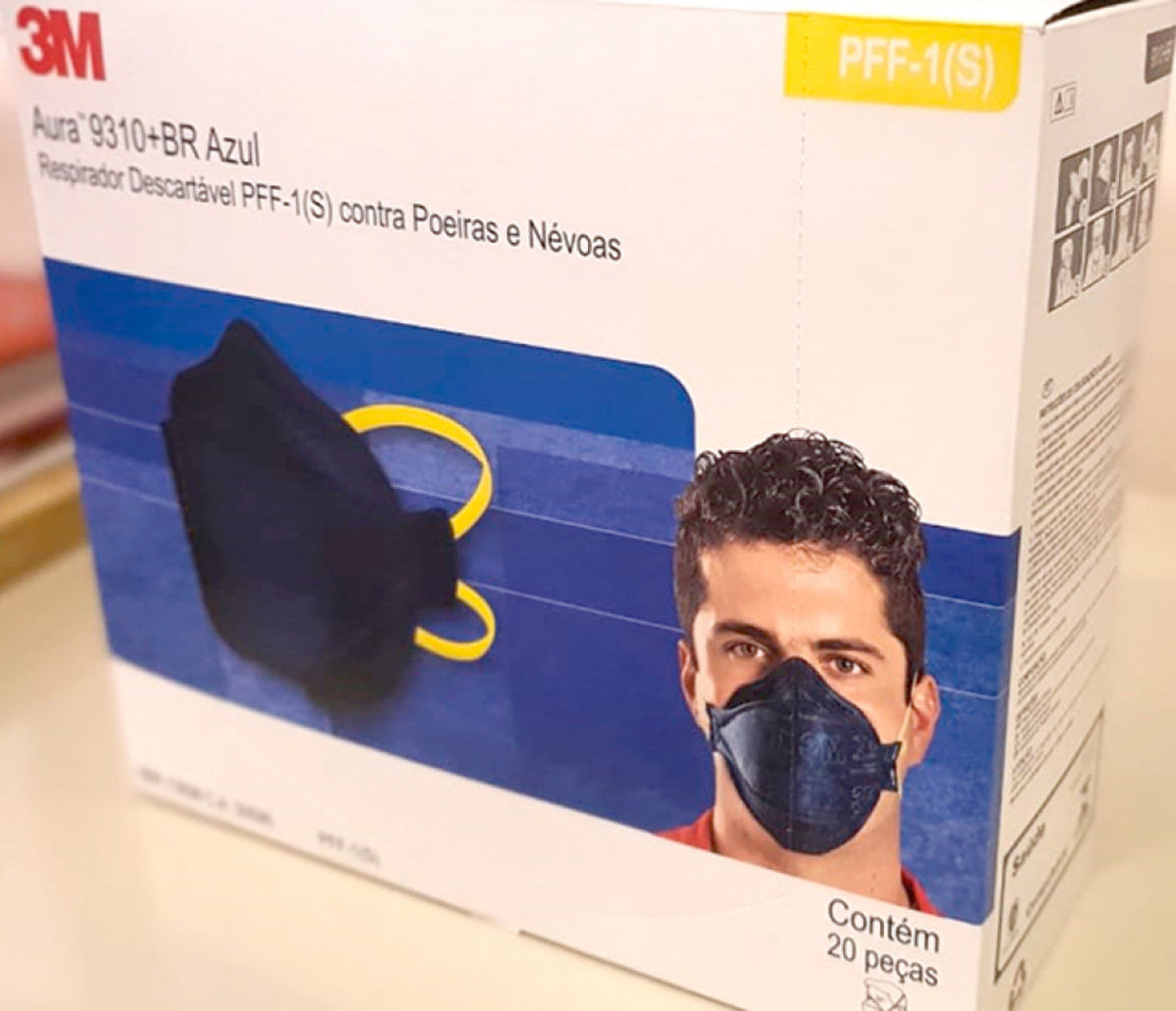 Máscara de proteção respiratória 3m Aura 9310+br Azul é boa?