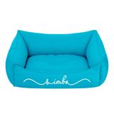 Cama Pet Para Cachorro Gato M 57x37cm Azul Simba