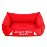 Cama Pet Para Cachorro Gato M 57x37cm Vermelha São Amigos