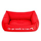 Cama Pet Para Cachorro Gato M 57x37cm Vermelha Manda Na Casa