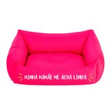 Cama Pet Cachorro Gato M 57x37cm Rosa Mamãe Me Acha Linda