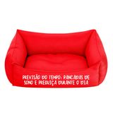 Cama Pet Cachorro Gato M 57x37cm Vermelha Pancadas De Sono