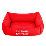 Cama Pet Para Cachorro Gato M 57x37cm Vermelha Bora Passear