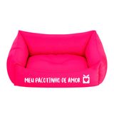 Cama Pet Cachorro Gato M 57x37cm Rosa Meu Pacotinho De Amor