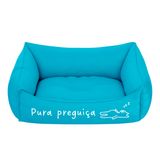 Cama Pet Para Cachorro Gato M 57x37cm Azul Pura Preguiça