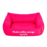 Cama Pet Cachorro Gato M 57x37cm Rosa Minha Melhor Aumiga