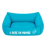 Cama Pet Para Cachorro Gato M 57x37cm Azul Bebê Da Mamãe