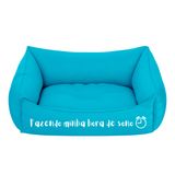 Cama Pet Para Cachorro Gato M 57x37cm Azul Hora Do Sono