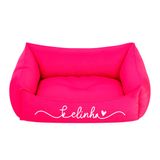 Cama Pet Para Cachorro Gato M 57x37cm Rosa Belinha