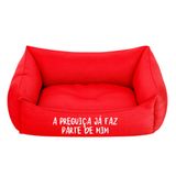 Cama Pet Cachorro Gato M 57x37cm Vermelha Preguiça Faz Parte