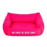 Cama Pet Cachorro Gato M 57x37cm Rosa Papai Me Acha Linda