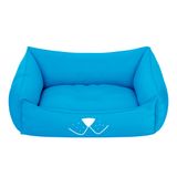 Cama Pet Para Cachorro Gato M 57x37cm Azul Focinho