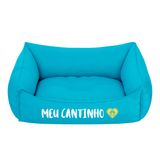 Cama Pet Para Cachorro Gato M 57x37cm Azul Meu Cantinho