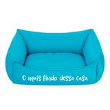 Cama Pet Cachorro Gato M 57x37cm Azul Mais Lindo Da Casa