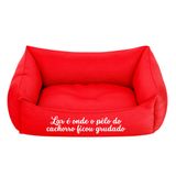 Cama Pet Para Cachorro Gato M 57x37cm Vermelha Lar