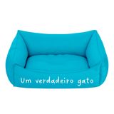 Cama Pet Cachorro Gato M 57x37cm Azul Um Verdadeiro Gato