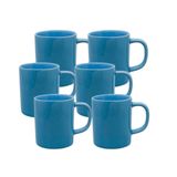 Jogo 6 Xícaras De Café Chá Porcelana 80ml Azul - Caf2003