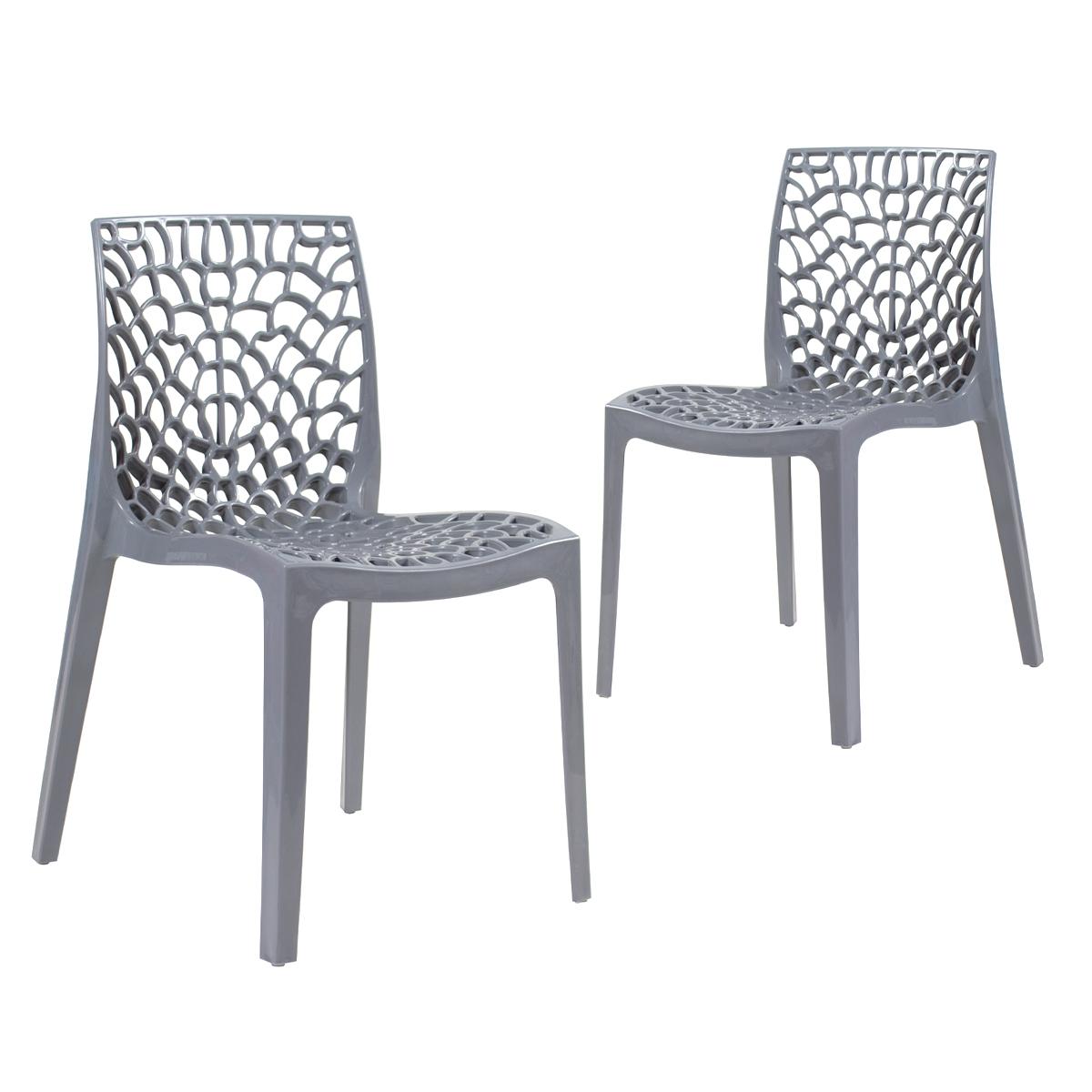 Kit - 2 X Cadeiras Gruvyer - Cinza