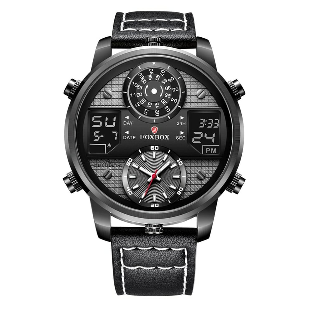 Relógio Masculino Lige 0013 À Prova D' Água Preto