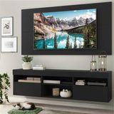 Rack C/ Painel E Suporte Tv 65&quot; Suspenso Com 2 Portas Londres Multimóveis