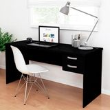 Mesa De Escritório Escrivaninha Com Gaveteiro 1.60x60 Tampo 30mm Netmobil - Preto